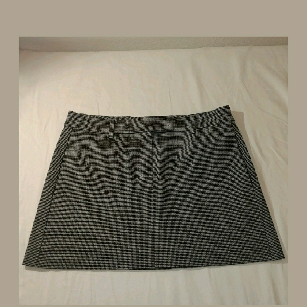 Theory Mini Skirt cotton blend micro houndstooth